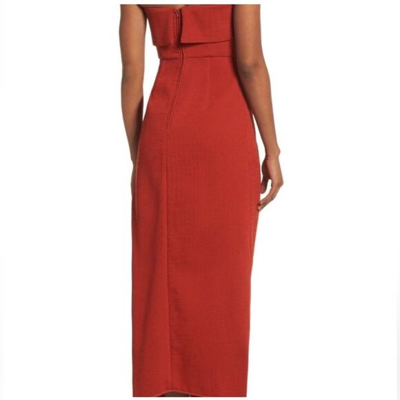 C/MEO Collective Fluidity Strapless Rust Brown Maxi Dress NWOTS Textured Medium - Picture 3 of 12